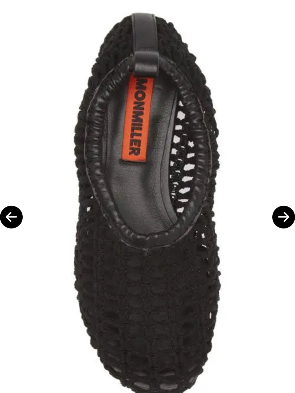 Simon Miller Black Crochet Riad Flat NWT